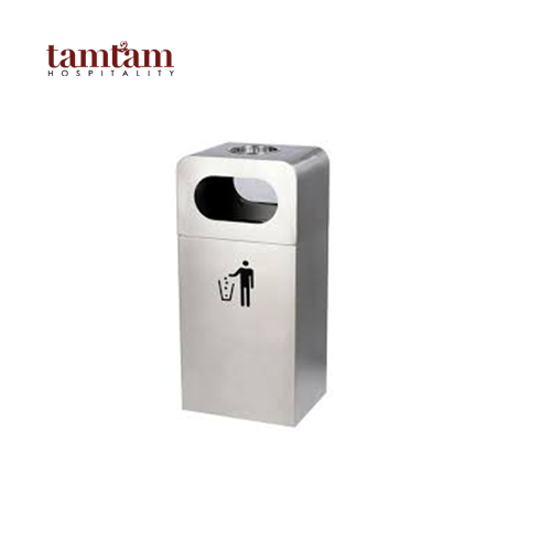 Thùng rác inox có khay gạt tàn A53