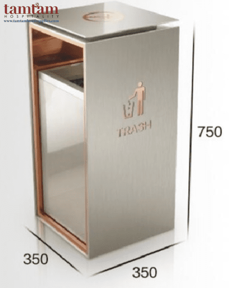 Thùng rác sảnh GPX-9A thùng rác gạc tàn Inox - Ảnh 5