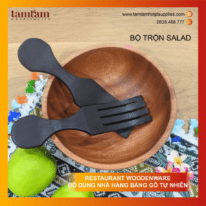 Bộ trộn salad gỗ