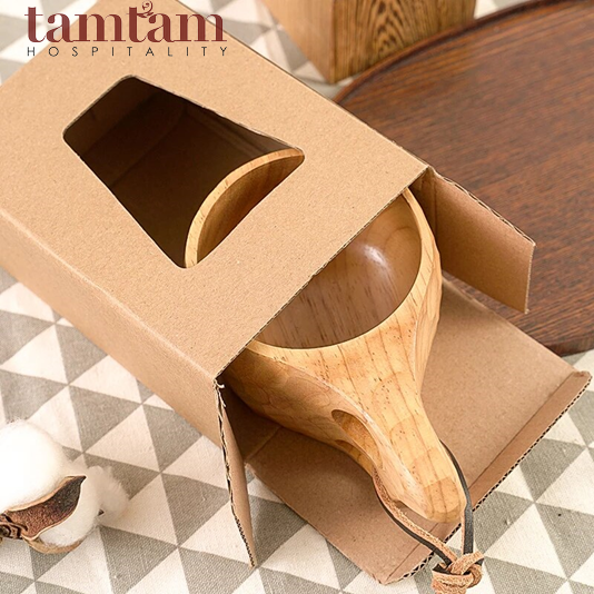 Cup with handle gỗ - Ảnh 3