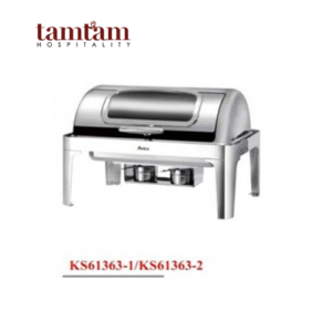 Nồi hâm buffet chữ nhật chân inox (nắp PC) KS61363-2