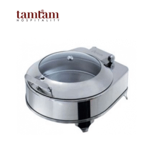 Nồi hâm buffet tròn nắp kiếng có khung chân AT51293