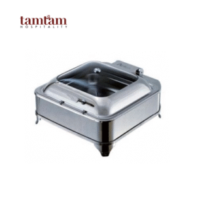Nồi hâm buffet vuông nắp kiếng có khung chân 2/3 AT61293