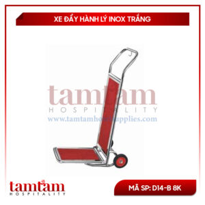 Xe đẩy hành lý D14-B 8K INOX TRẮNG