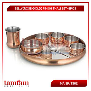 BELLY(ROSE GOLD) FINISH THALI SET -8PCS