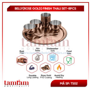 BELLY(ROSE GOLD) FINISH THALI SET -8PCS