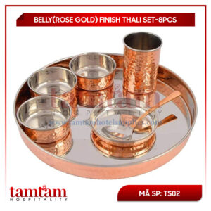 BELLY(ROSE GOLD) FINISH THALI SET -8PCS