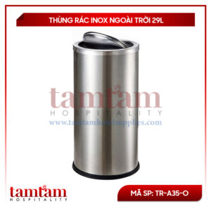 Thùng Rác Inox Ngoài Trời 29L - A35-O