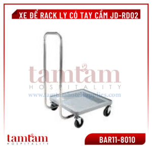 Xe đẩy rack ly có tay cầm JD-RD02