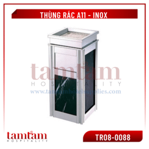 Thùng rác A11 inox - Thùng rác đá
