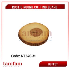 Rustic round cutting board